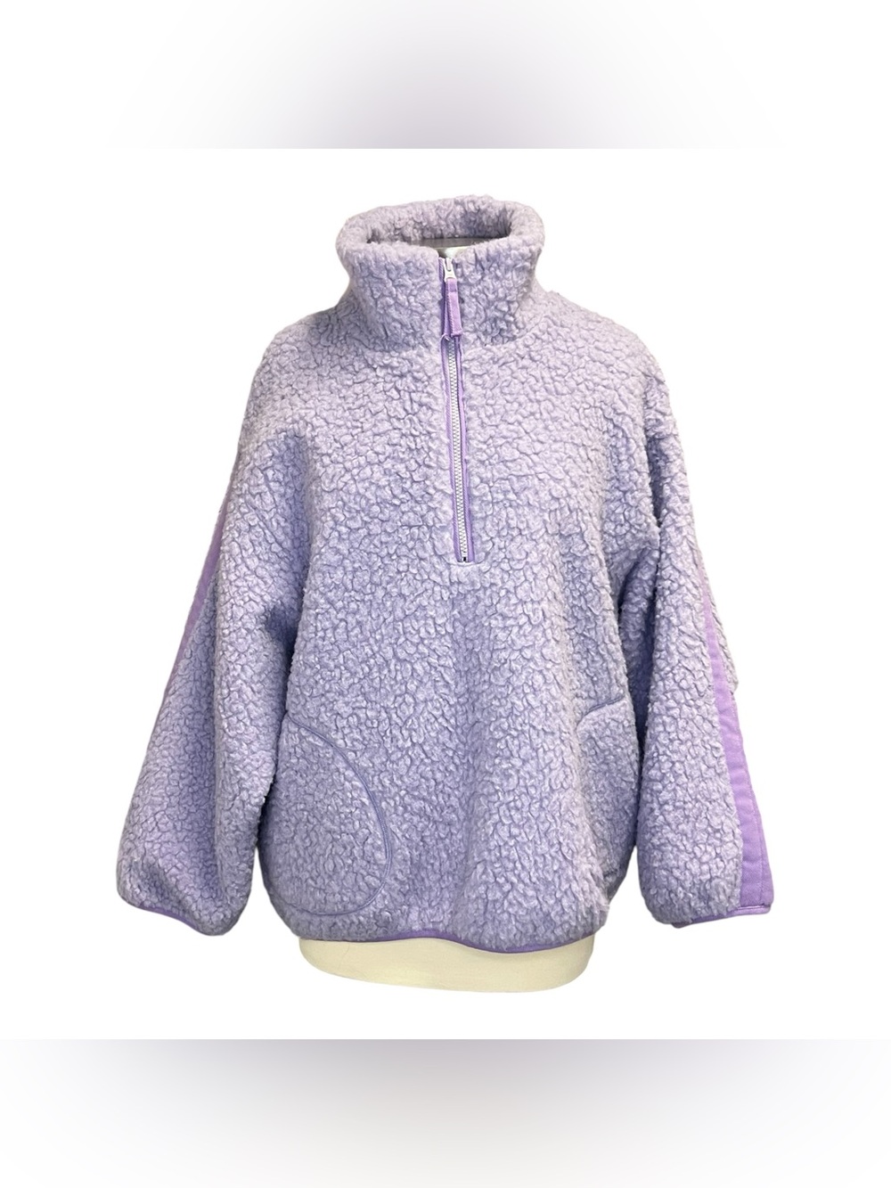 Ena Pelle Oversized Fleece Quarter Zip Jacket